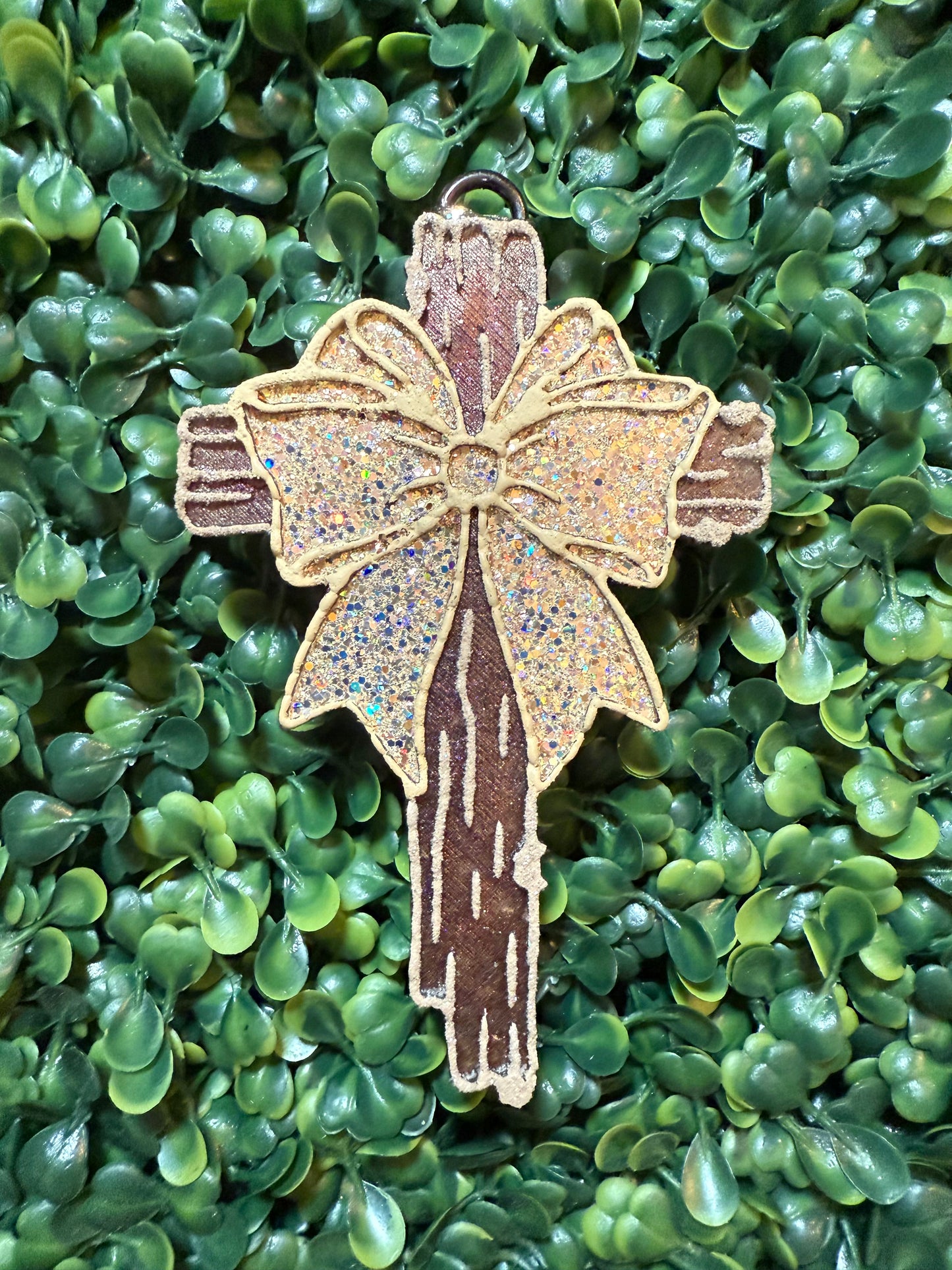 Draped Bow Cross Freshie Mold | Silicone Freshie Mold