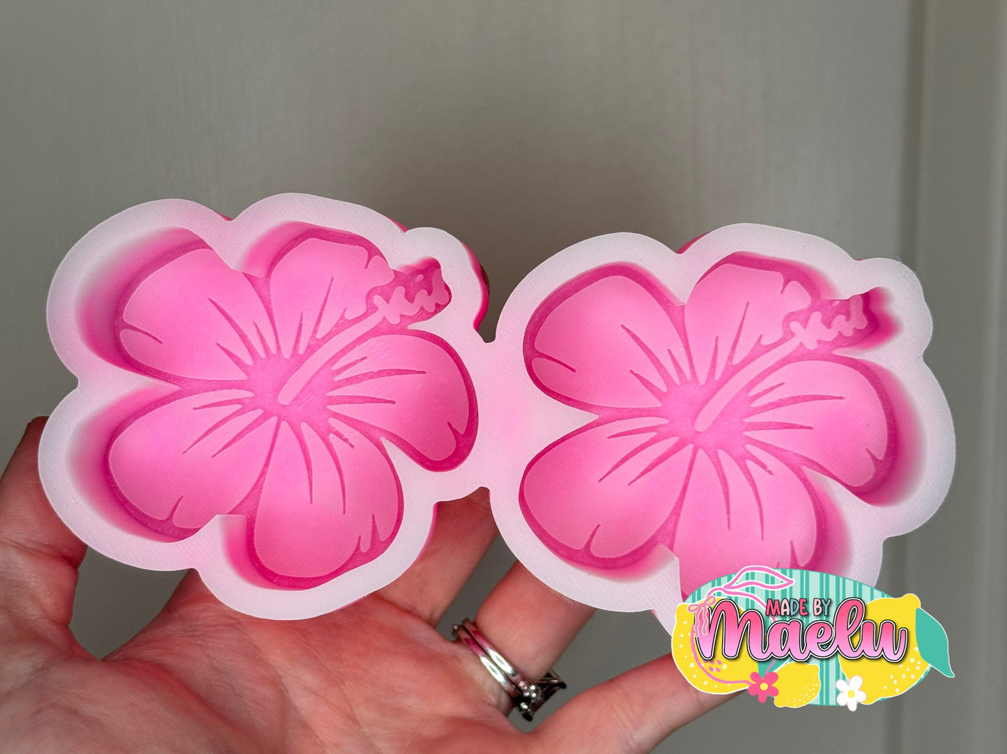 Hibiscus Vent Clips freshie mold | silicone freshie mold