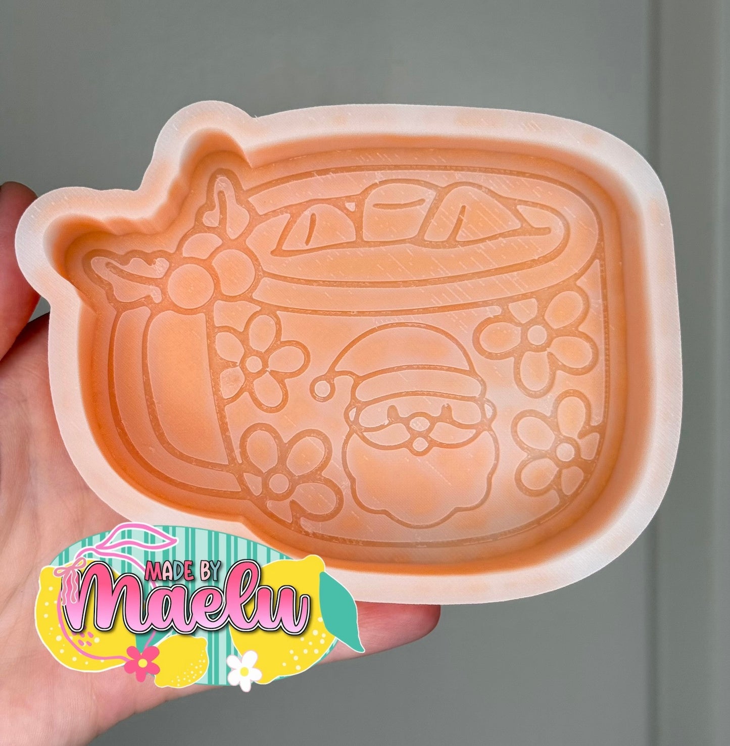 Santa Cocoa Mug freshie mold | silicone freshie mold