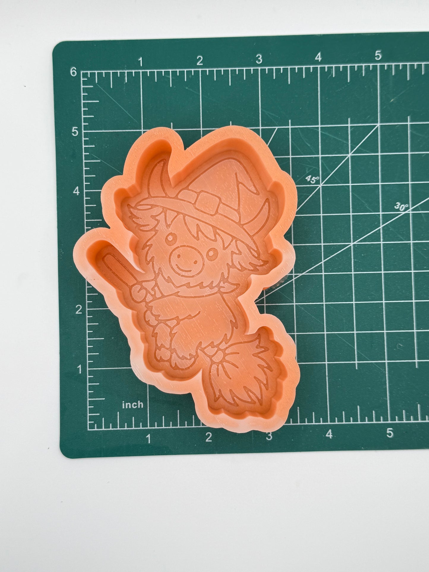 Witchy Highland Cow freshie mold | silicone freshie mold