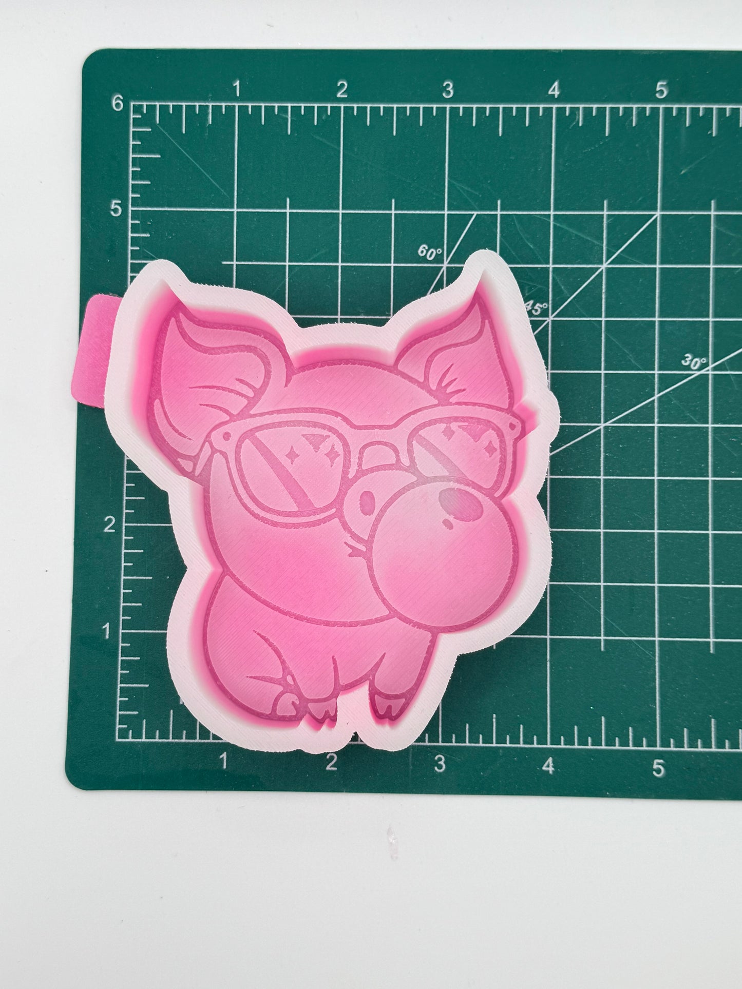 Pig with Bubble Gum Freshie Mold | Silicone Freshie Mold