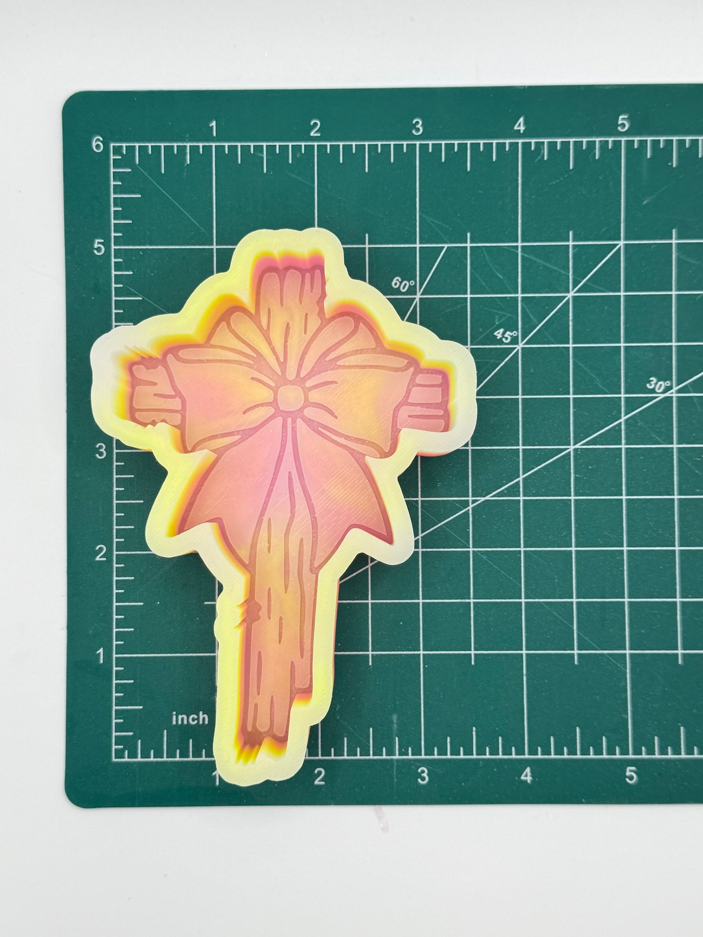 Draped Bow Cross Freshie Mold | Silicone Freshie Mold