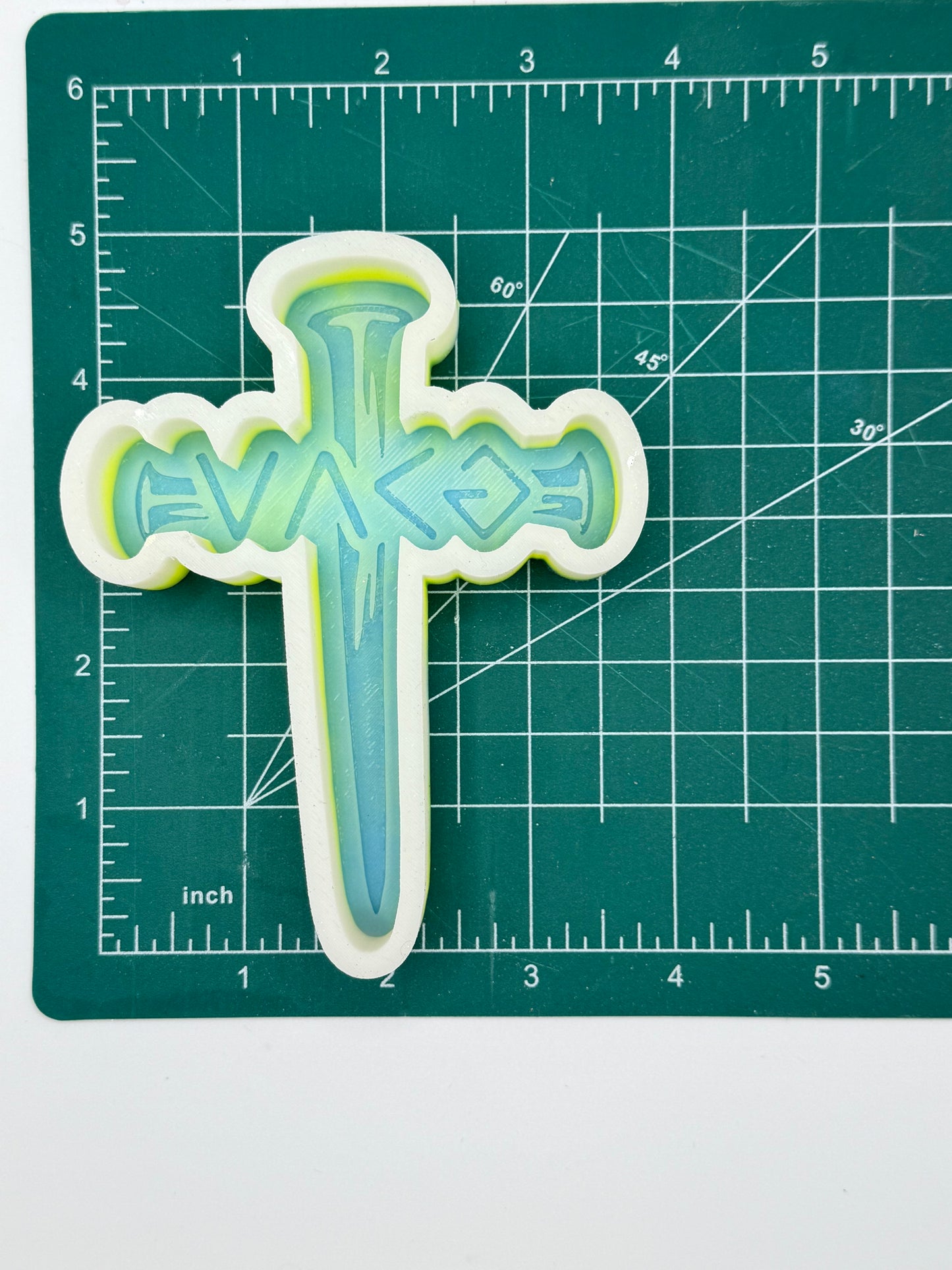 God's Greater Nail Cross Freshie Mold | Silicone Freshie Mold