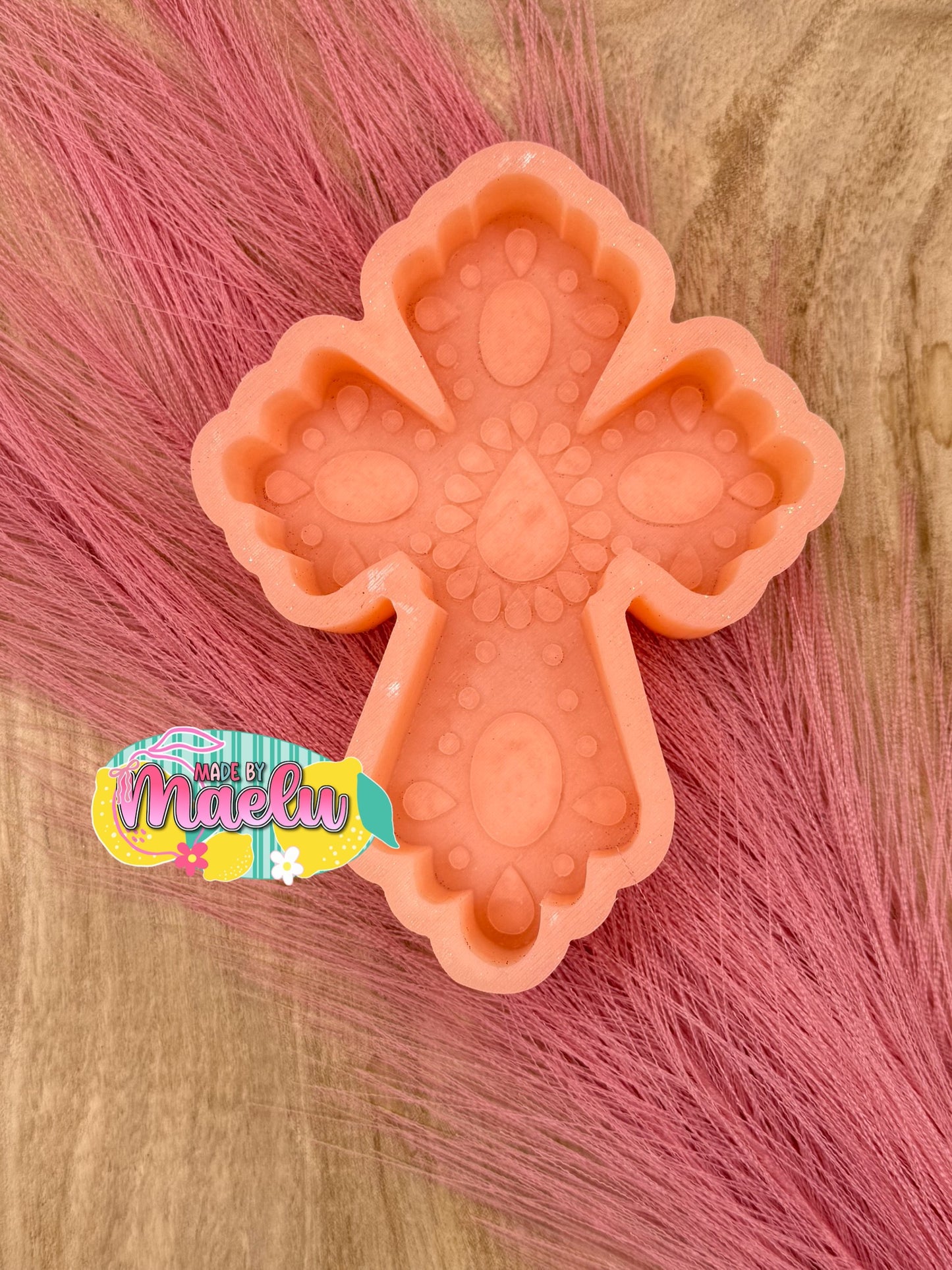 Embellished Cross Freshie Mold | Silicone Freshie Mold
