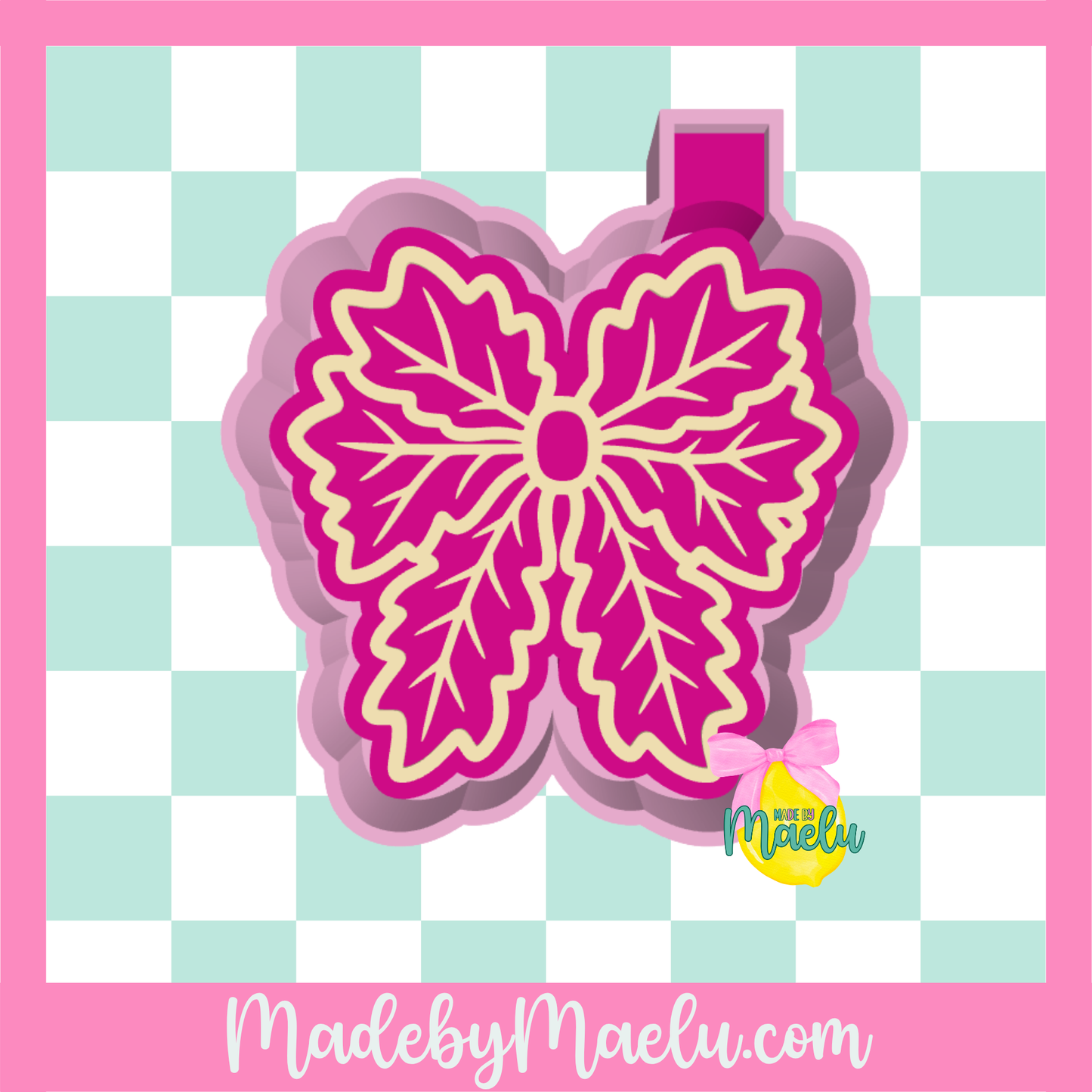 Leaf Bow Freshie Mold | silicone freshie mold | F186