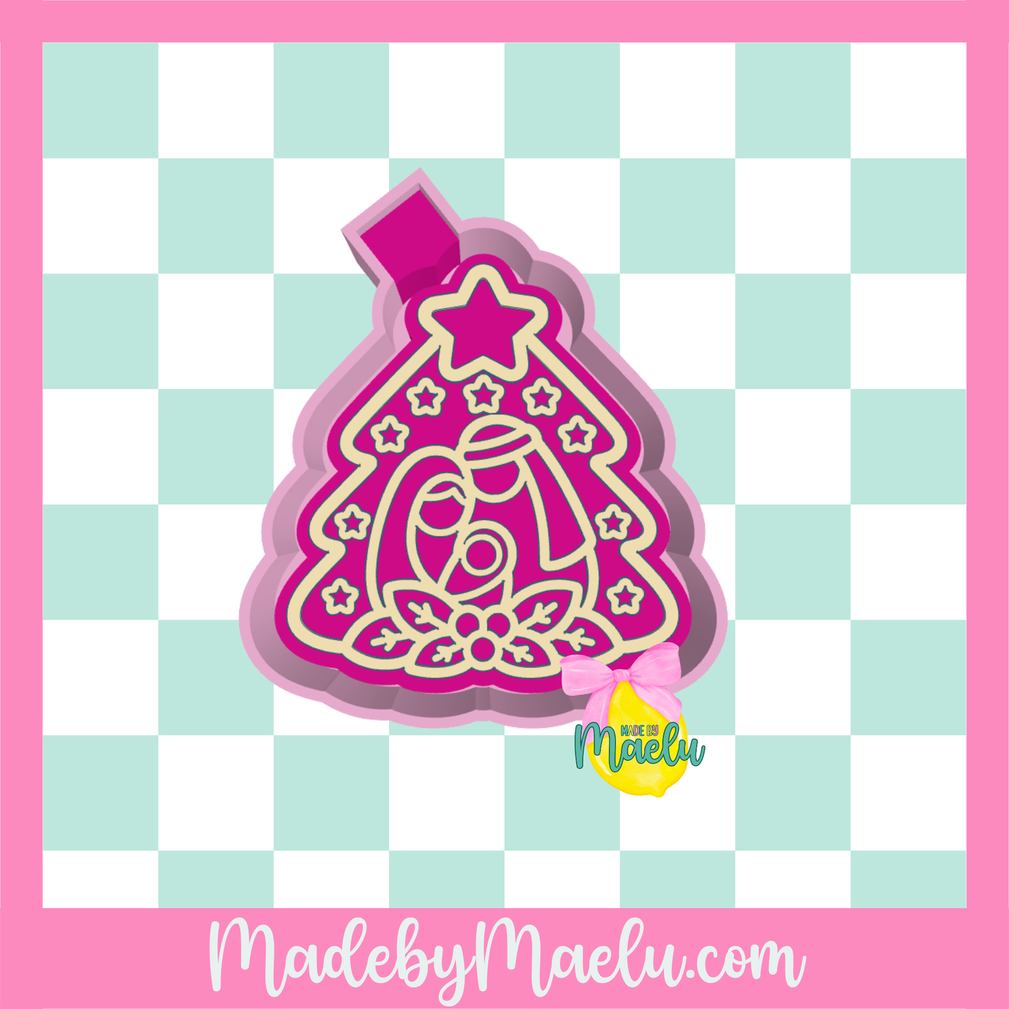 Nativity Christmas Tree Freshie Mold | silicone freshie mold | C190