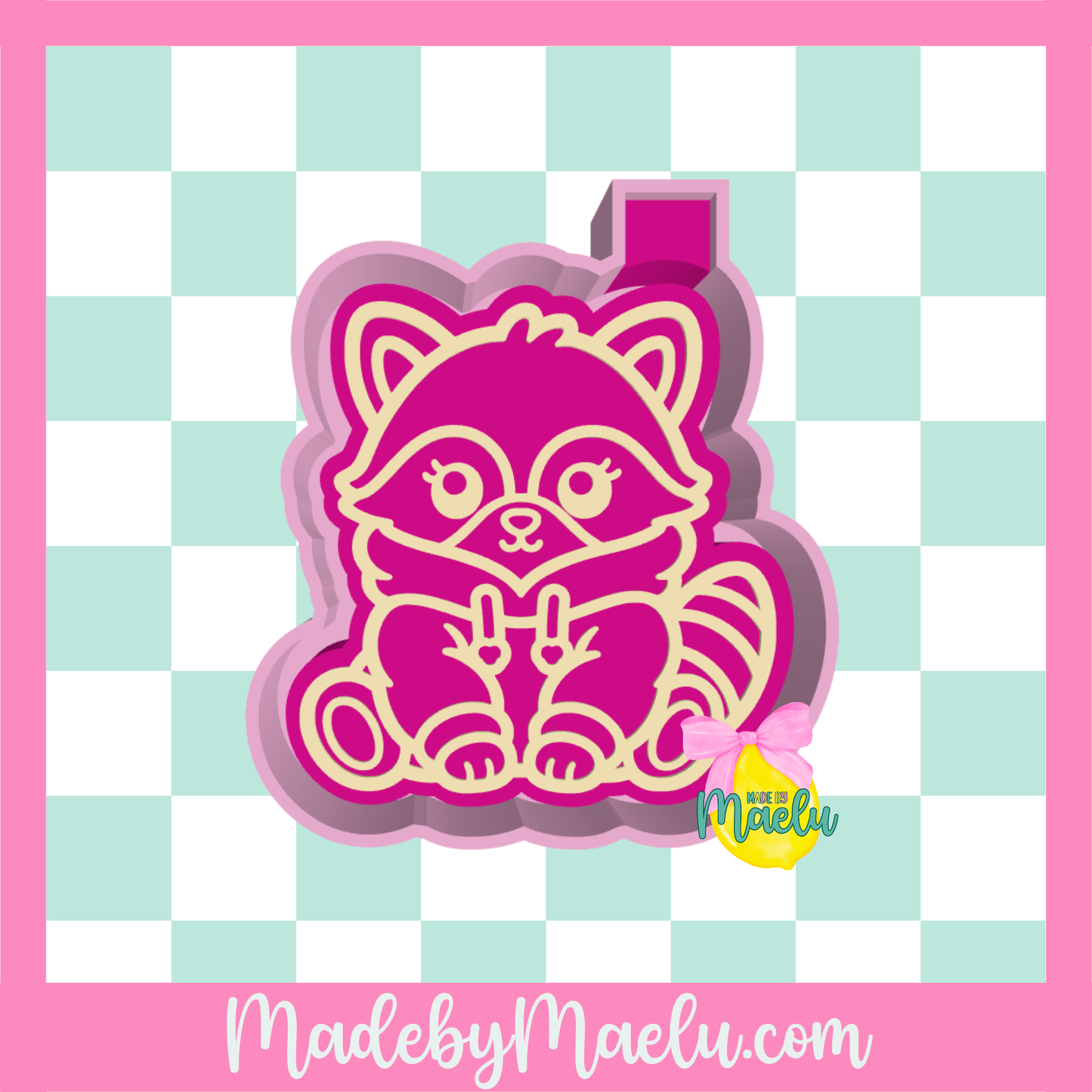 Raccoon Hoodie Freshie Mold | silicone freshie mold | C200