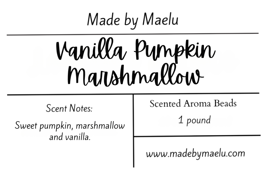 Vanilla Pumpkin Marshmallow | 1 pound | Scented Aroma Beads