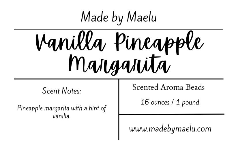Vanilla Pineapple Margarita | 1 pound | Scented Aroma Beads
