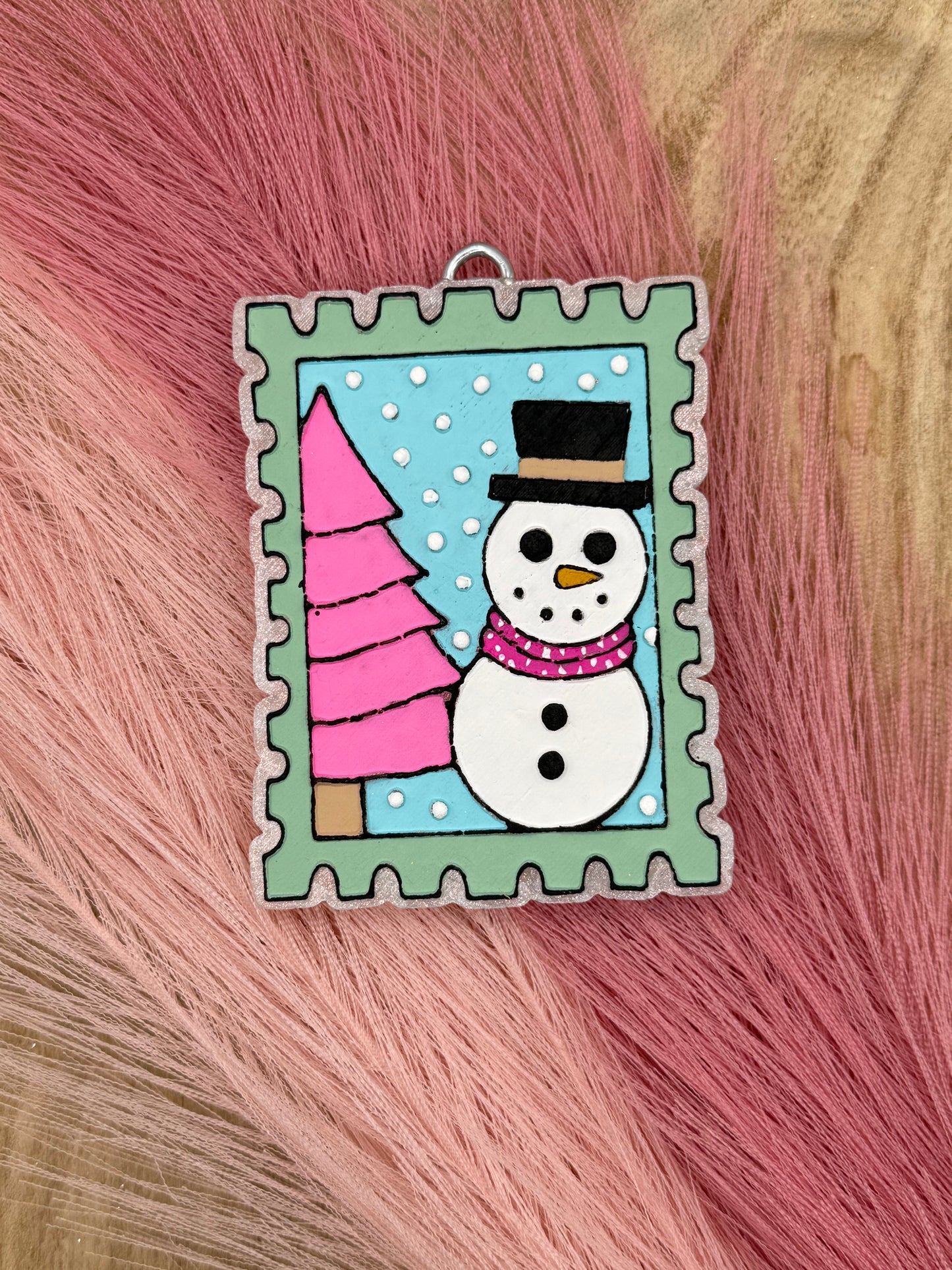 Snowman Stamp Freshie Mold | silicone freshie mold | C166