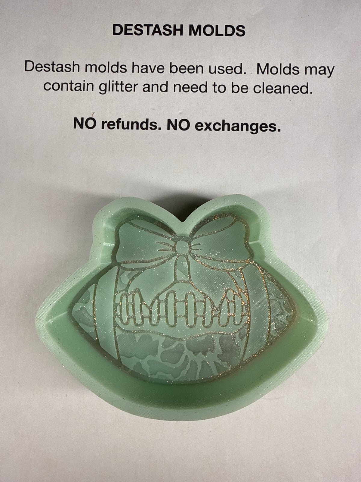 DESTASH Mold - Camo Football with Bow