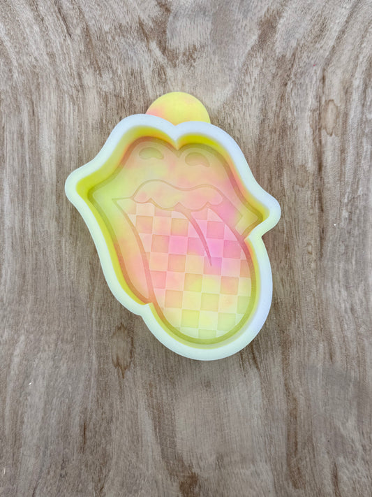 Checkered Tongue (Overstock) Freshie Mold | silicone freshie mold