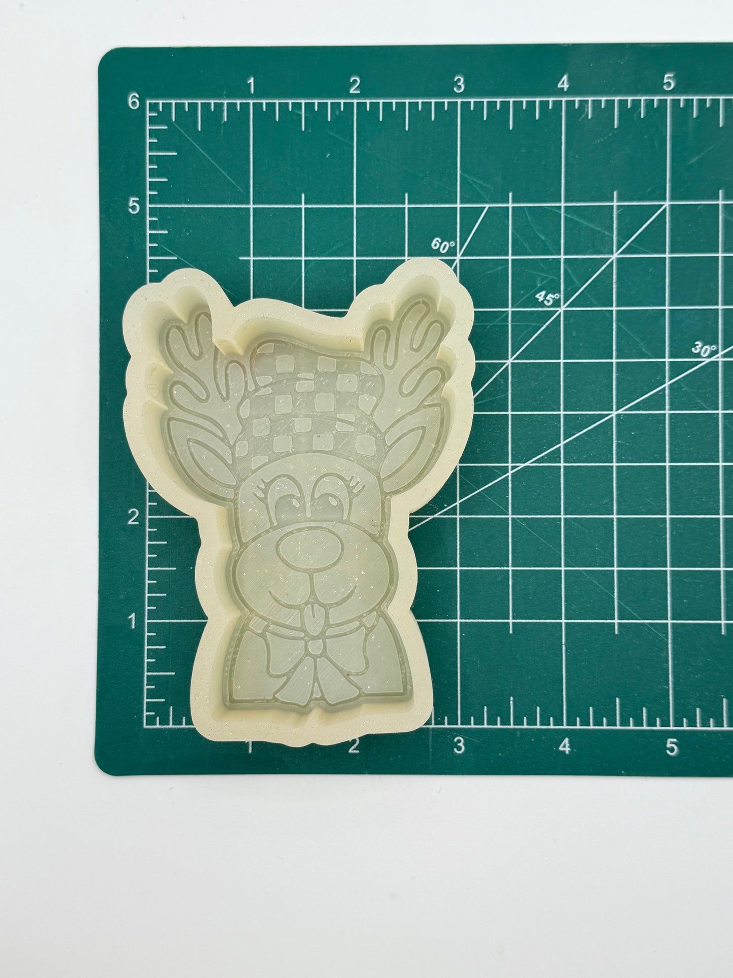Reindeer in Toboggan Freshie Mold | silicone freshie mold