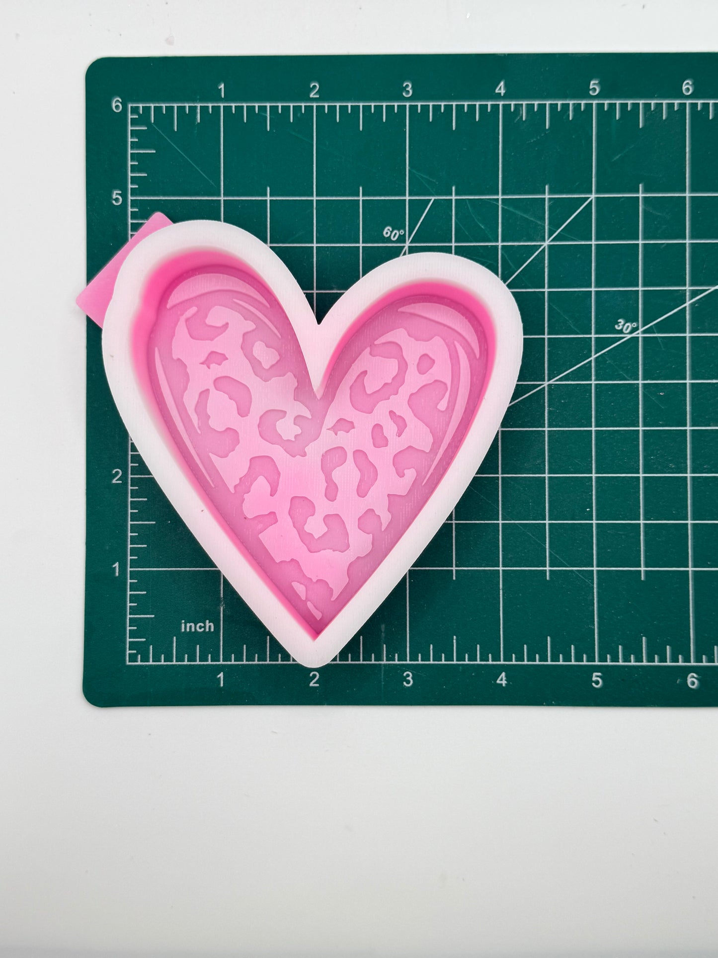 Leopard Print Heart Freshie Mold | Silicone Freshie Mold
