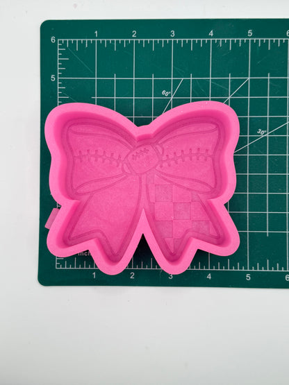 Football Bow (No logo) Freshie Mold | silicone freshie mold