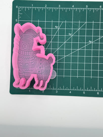 Llama in Winter Sweater Freshie Mold | silicone freshie mold
