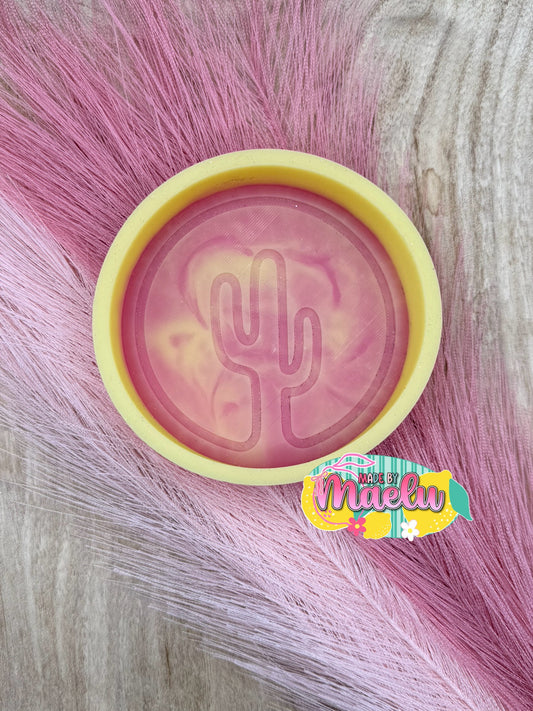 Neon Cactus Round Freshie Mold | silicone freshie mold