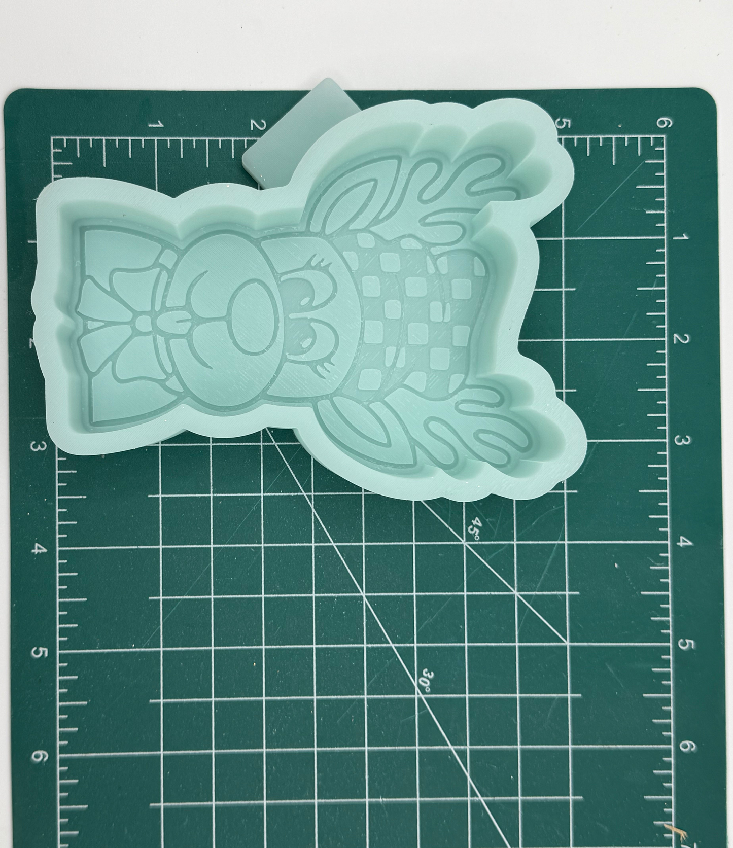 Reindeer in Toboggan Freshie Mold | silicone freshie mold