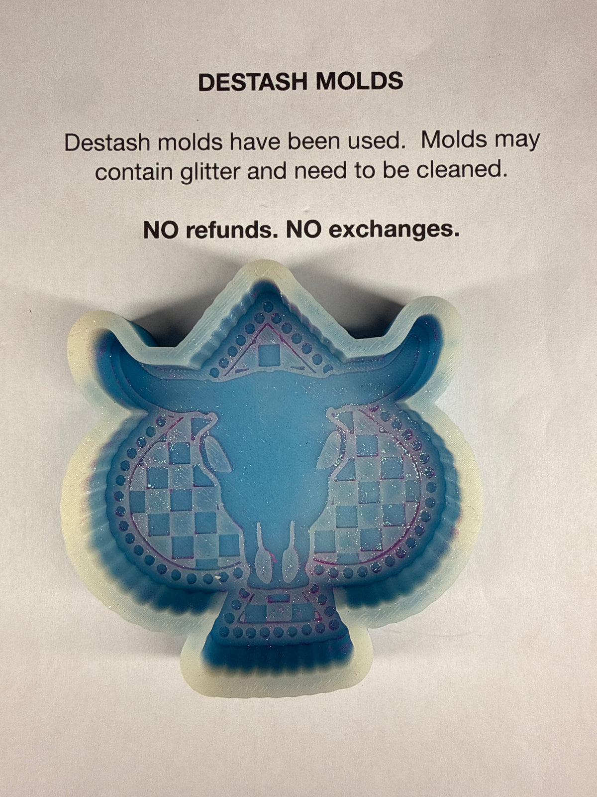 DESTASH Mold - Checkered Spade Bull
