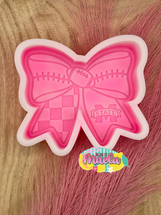 MS State Football Bow Freshie Mold | silicone freshie mold