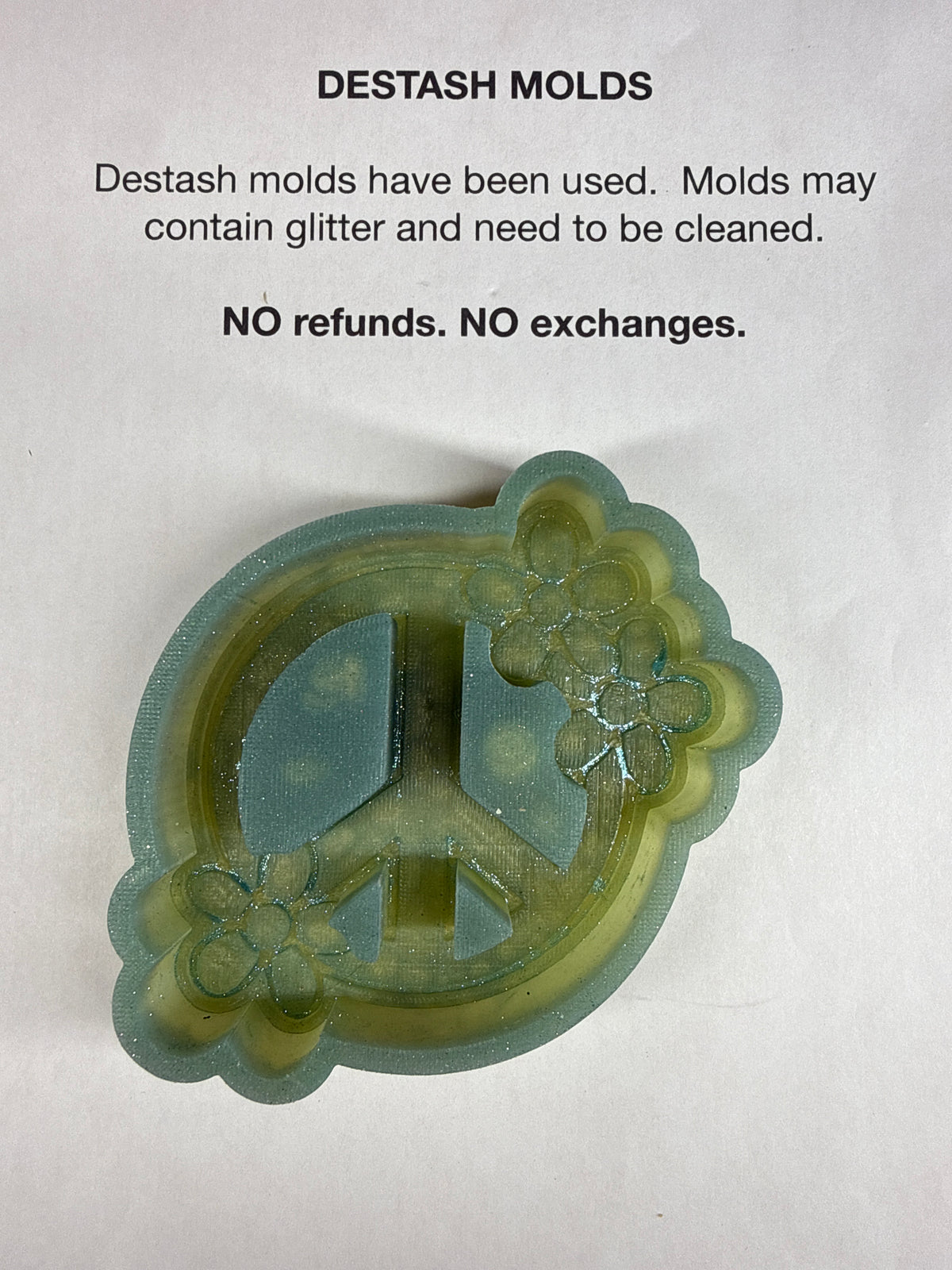 DESTASH Mold - Peace Sign with Flowers