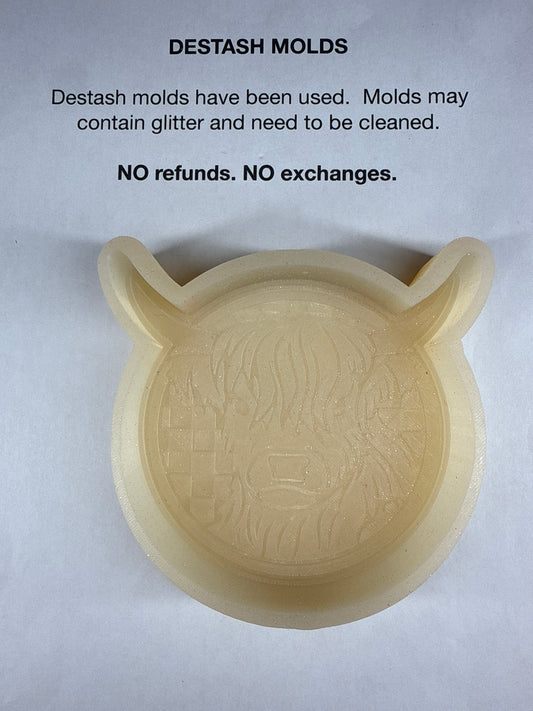DESTASH Mold - Checkered Round Bull
