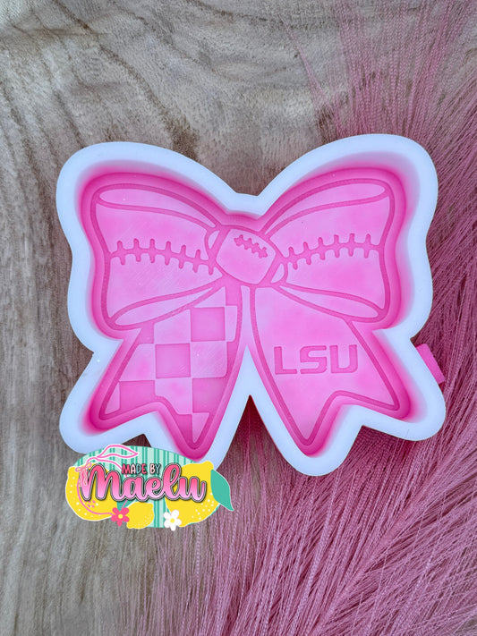 LSU Football Bow Freshie Mold | silicone freshie mold