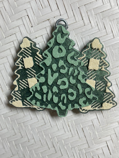 Leopard & Plaid Trees Freshie Mold | silicone freshie mold