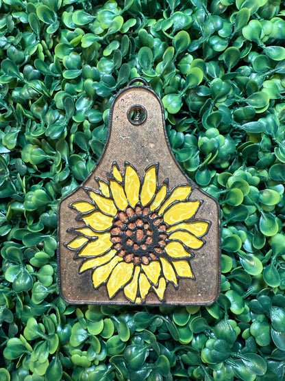 Sunflower Cow Tag Freshie Mold | Silicone Freshie Mold