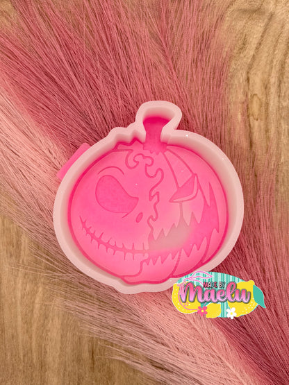 Pumpkin-Skeleton Face Freshie Mold | silicone freshie mold