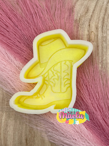 Boot with Cowboy Hat Freshie Mold | Silicone Freshie Mold