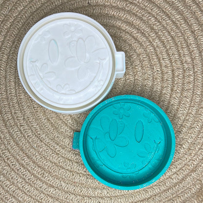 Smiley Face with Flowers Freshie Mold | silicone freshie mold