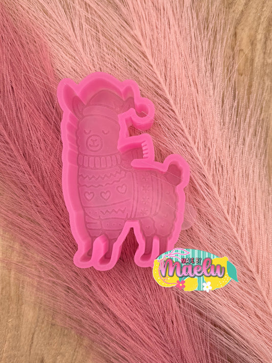 Llama in Winter Sweater Freshie Mold | silicone freshie mold
