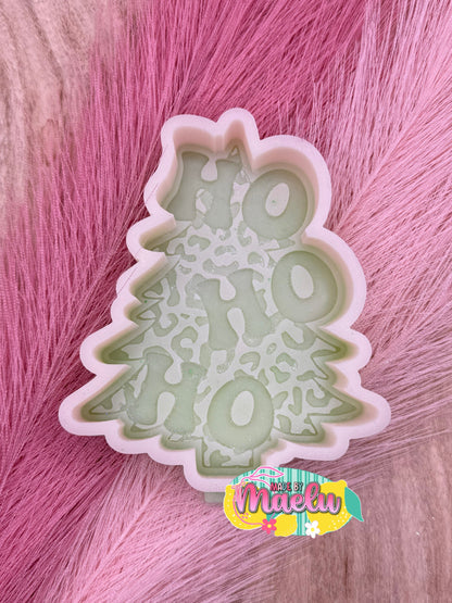 Ho Ho Ho Leopard Tree Freshie Mold | silicone freshie mold