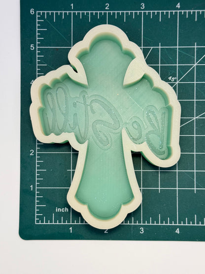 Be Still Cross Freshie Mold | Silicone Freshie Mold