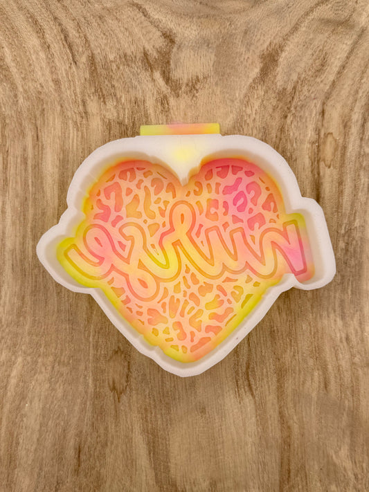Leopard Print Nurse Heart (Overstock) Freshie Mold | silicone freshie mold