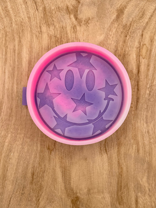 Smiley with Stars (Overstock) Freshie Mold | silicone freshie mold