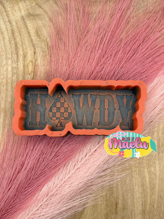 Howdy Checkered Spade Freshie Mold | Silicone Freshie Mold