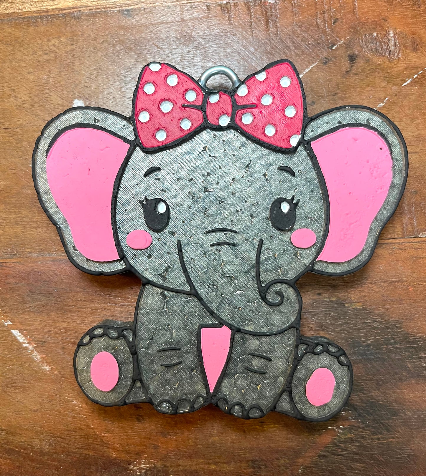 Elephant with Bow Freshie Mold | Silicone Freshie Mold
