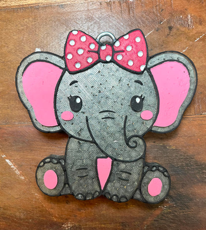 Elephant with Bow Freshie Mold | Silicone Freshie Mold