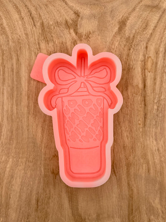 DD Drink with Bow (Overstock) Freshie Mold | silicone freshie mold