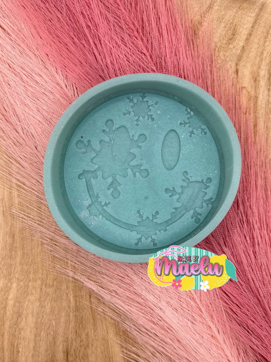 Smiley with Snowflakes Freshie Mold | silicone freshie mold