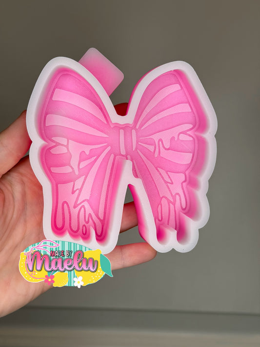 Striped Drip Bow Freshie Mold | Silicone Freshie Mold
