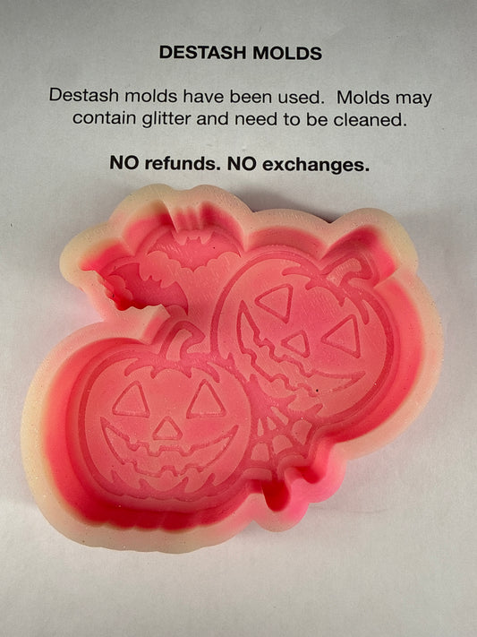 DESTASH Mold - (Large) Pumpkins Bats Web