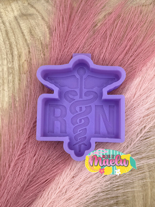 RN with Caduceus  | silicone freshie mold