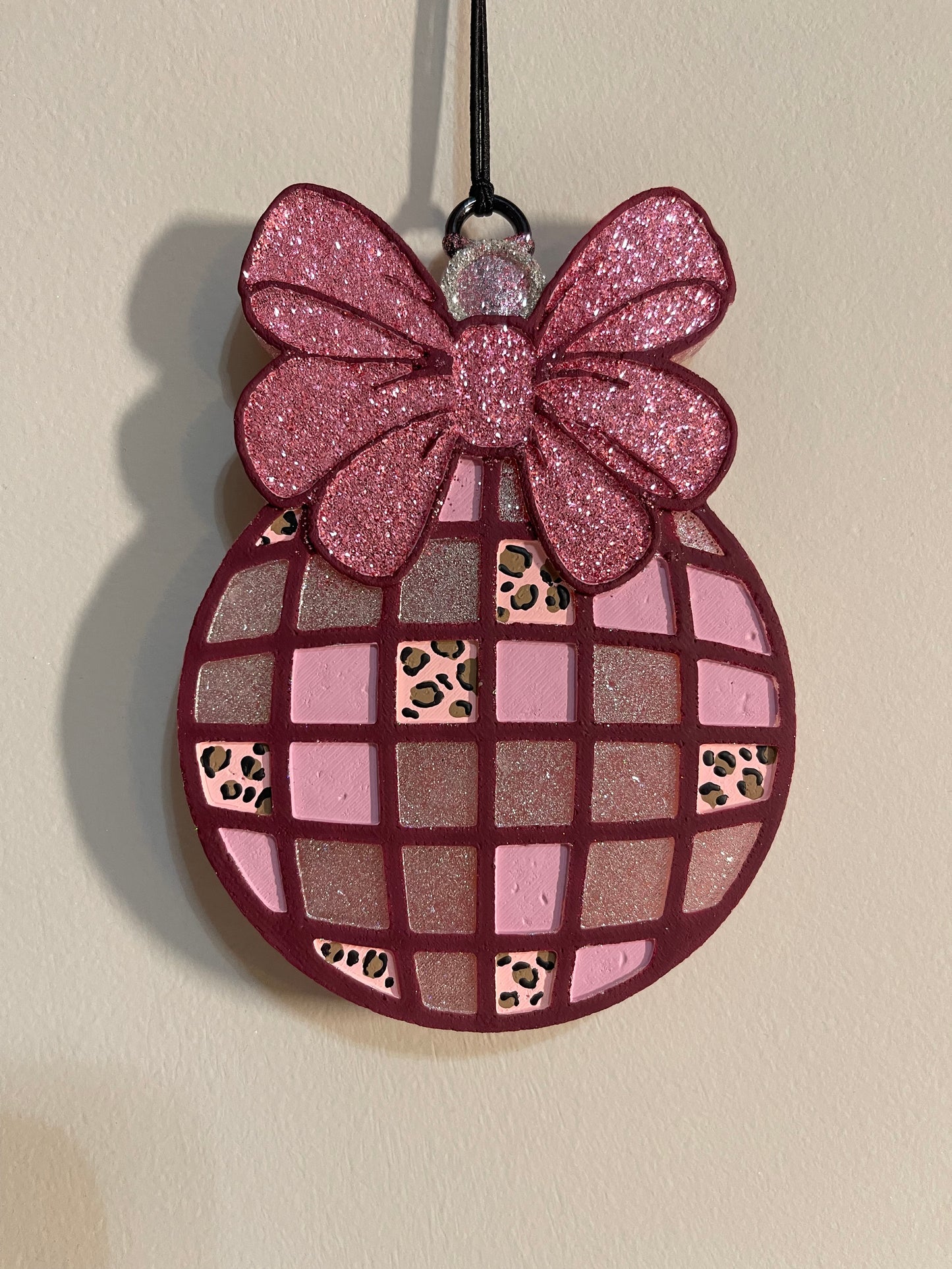 Disco Ornament with Bow Freshie Mold | silicone freshie mold
