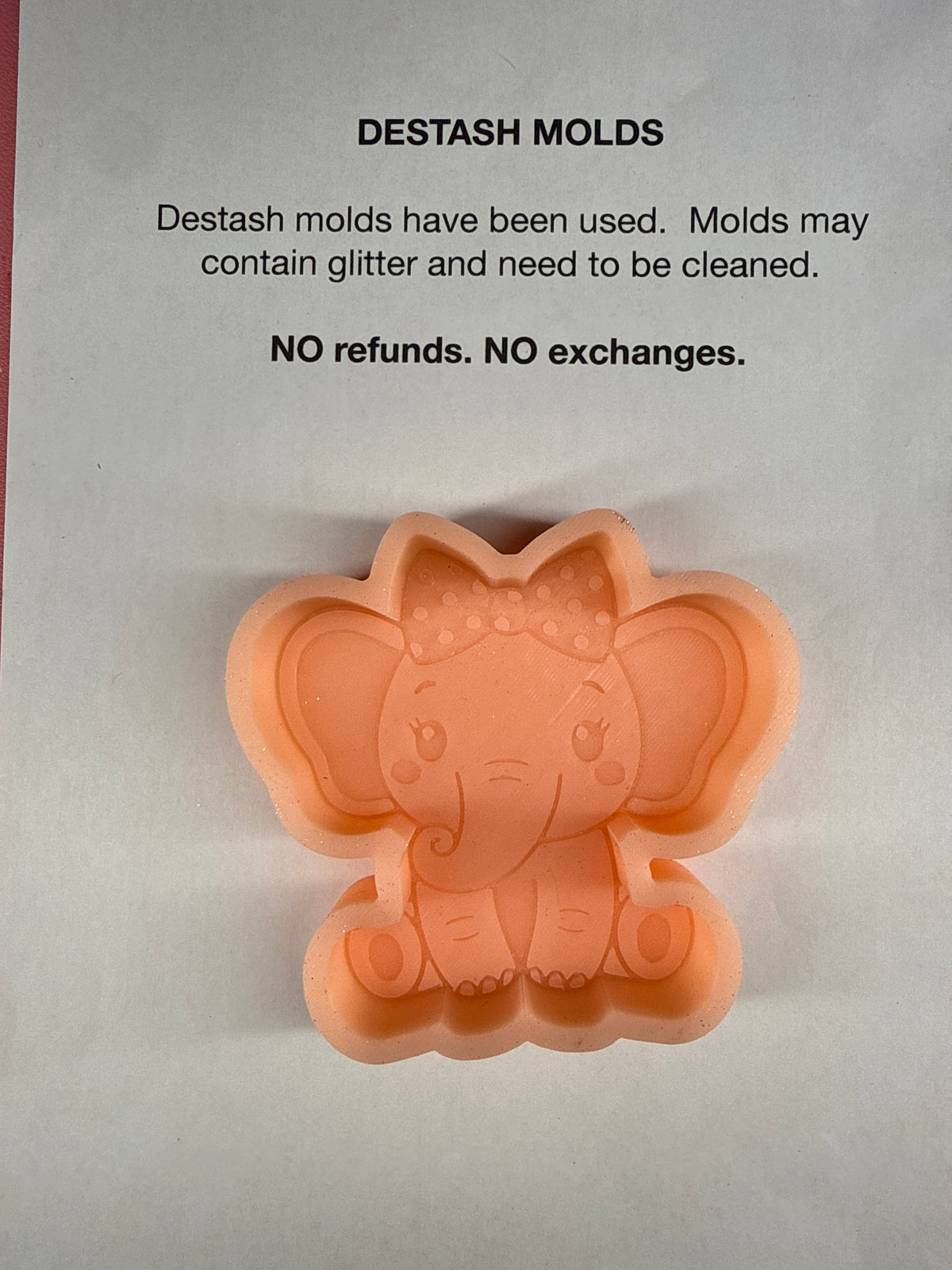 DESTASH Mold - Baby Elephant with Bow