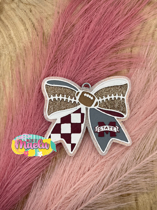 Bulldog Football Bow | Freshie