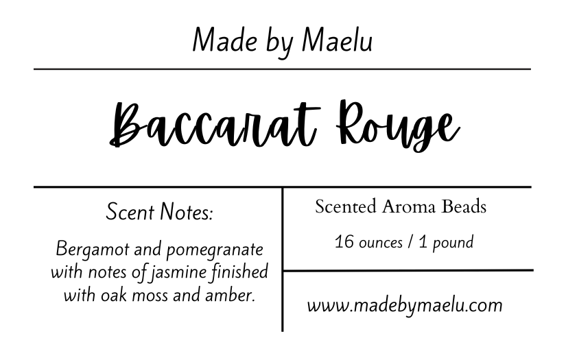 Baccarat Rouge | 1 pound | Scented Aroma Beads