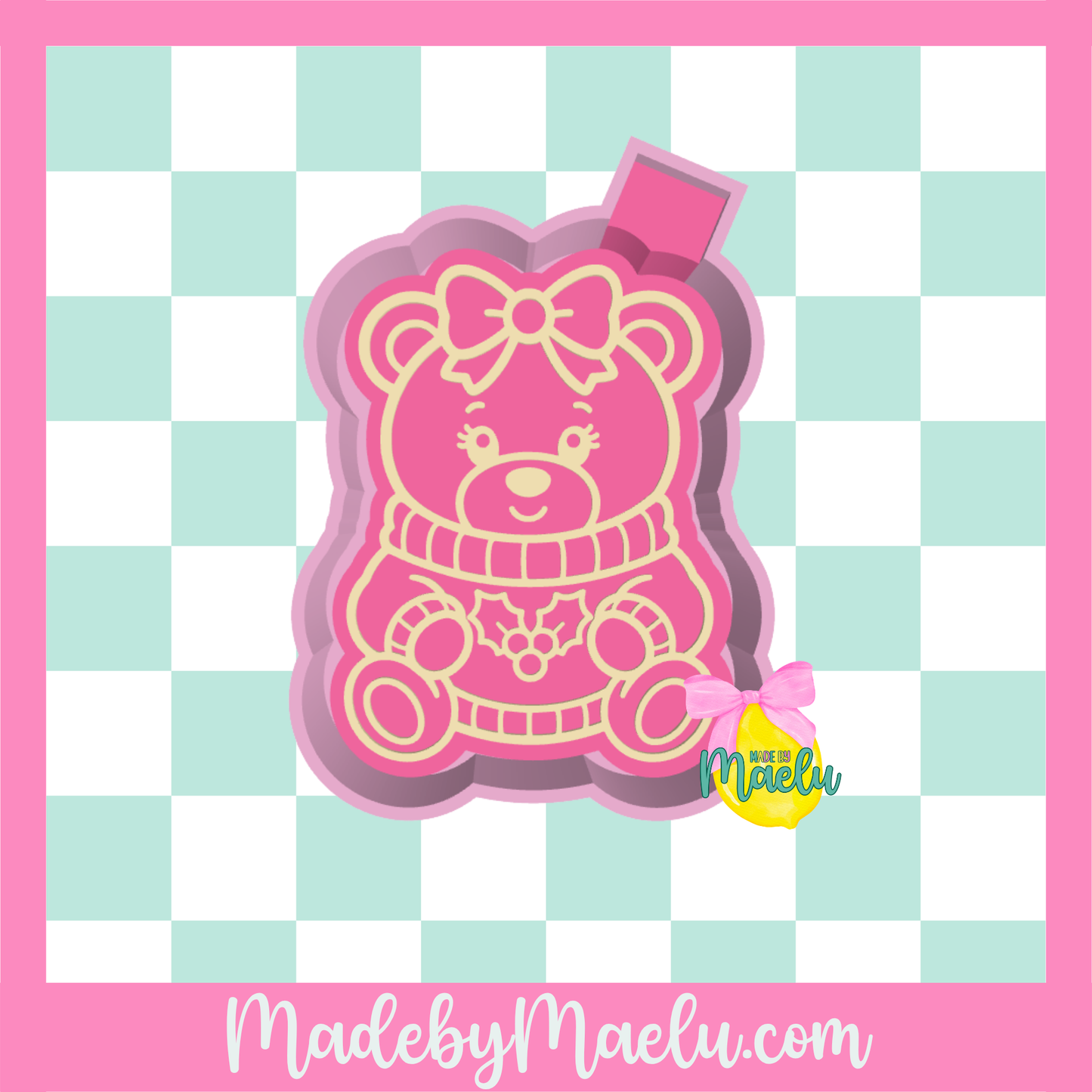Bear Christmas Sweater Freshie Mold | silicone freshie mold | C178